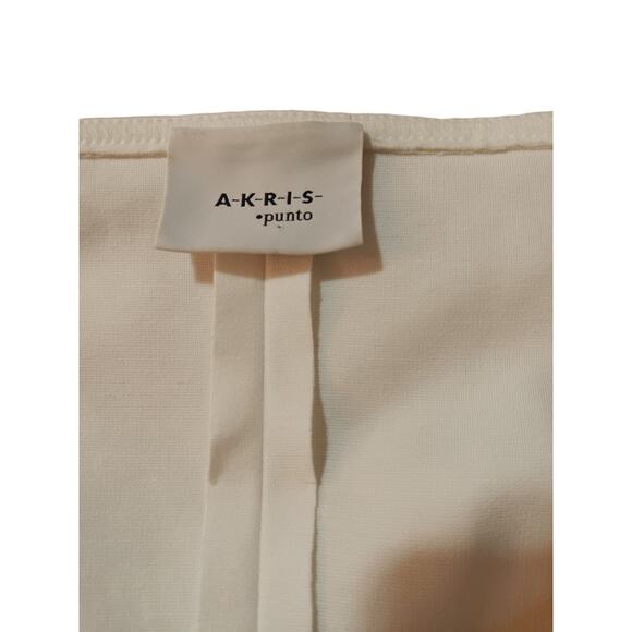 AKRIS PUNTO Mixed Media Dress Size 6 Snap Pockets Bubble Hem Utility Avant Garde - Picture 12 of 16